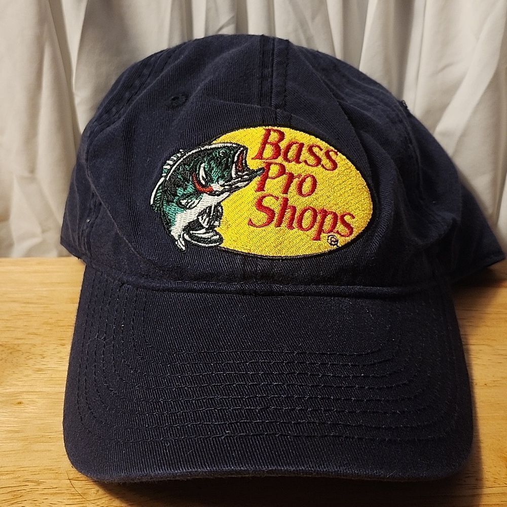 Bass Pro Shops Black Velcroback Hat - NWOT